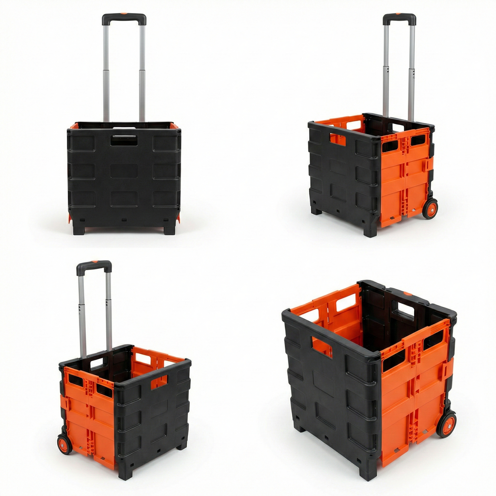 Chariot de courses Pliable Rouge et Noir