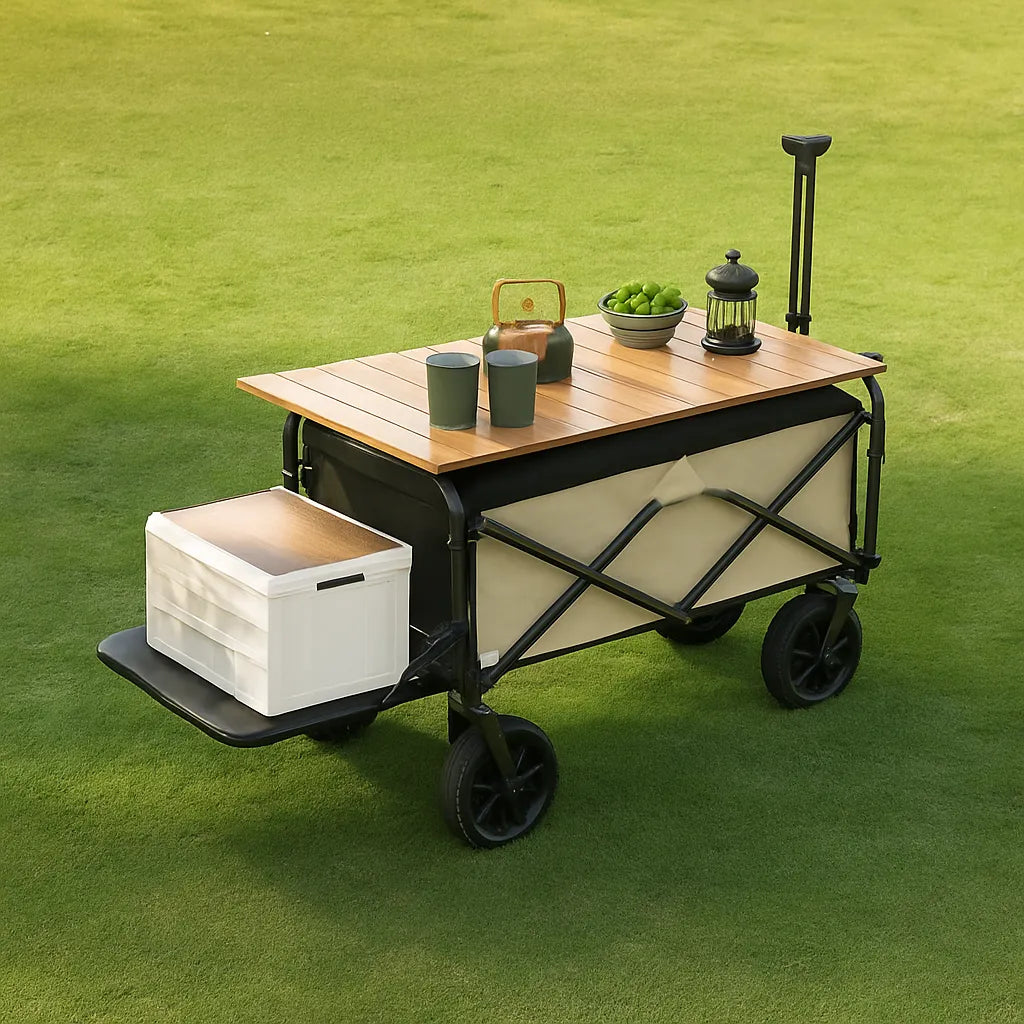 Chariot pliable robuste 4 roues 300kg