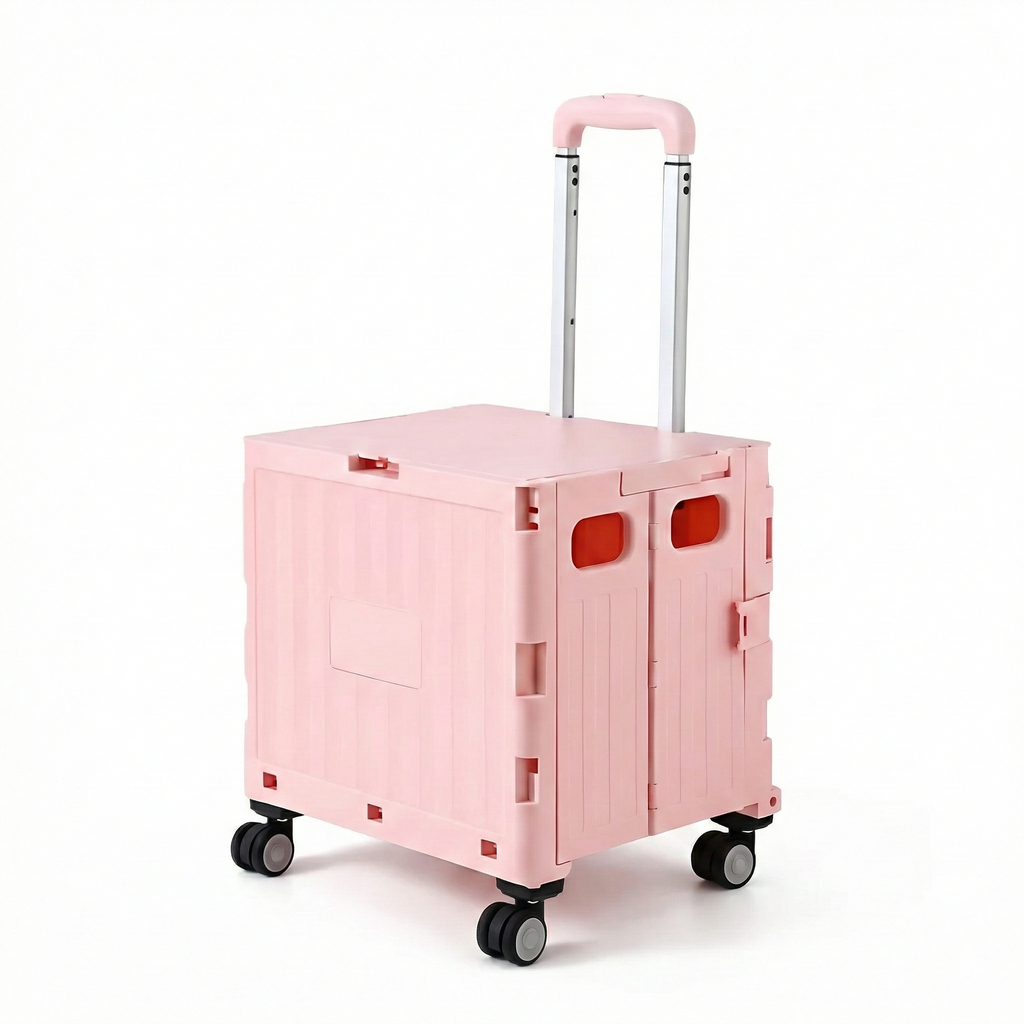 Chariot de courses pliable multifonction Rose Sakura