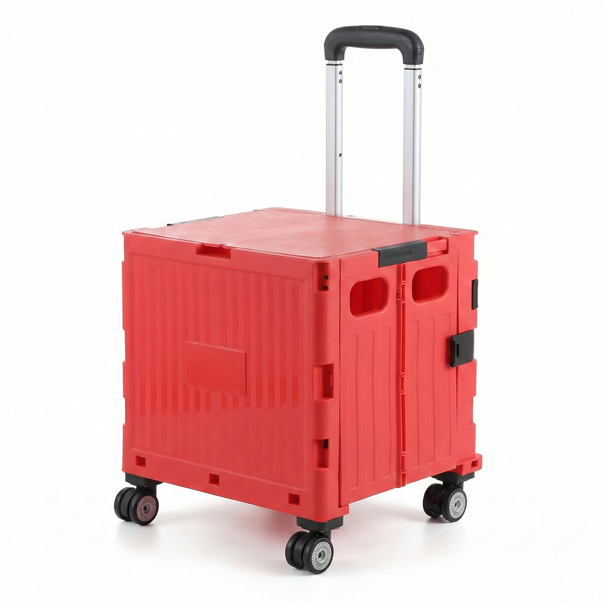 Chariot de courses pliable multifonction Rouge