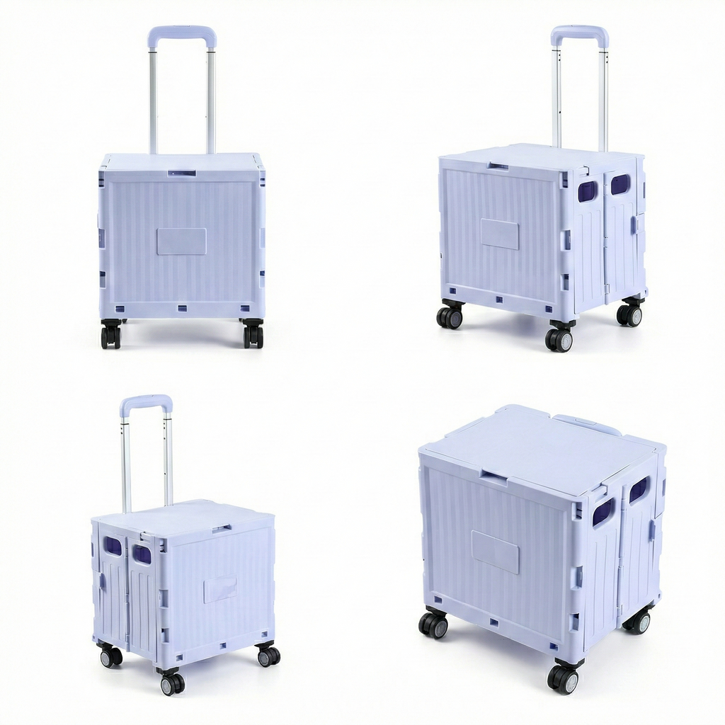 Chariot de courses pliable multifonction Violet