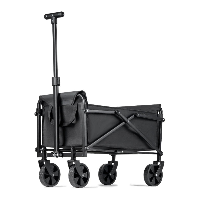 Chariot pliable multifonction – Courses, plage, camping et pique-nique | Pliable & portable, grande capacité